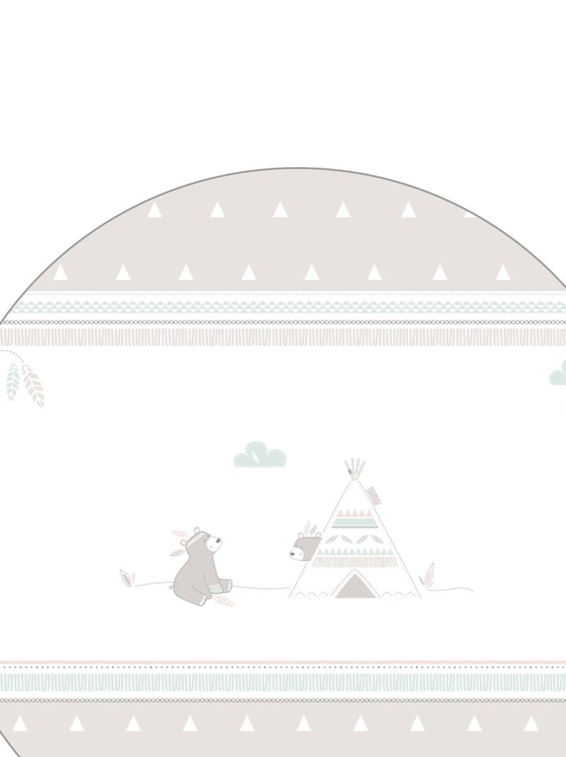 Parc bébé 75 x 100 + tapis imprimé ours indien 'Indibaer' ROBA Blanc - Kiabi