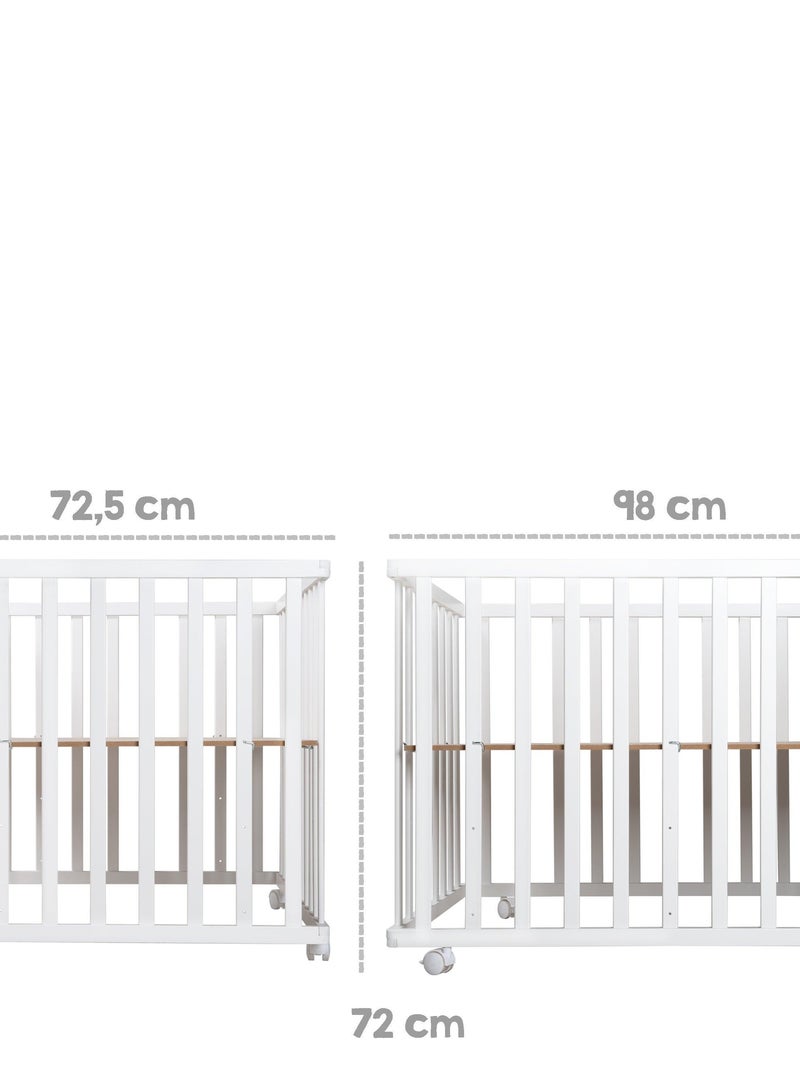 Parc bébé 75 x 100 + tapis imprimé ours indien 'Indibaer' ROBA Blanc - Kiabi