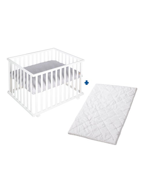 Parc bébé en bois avec tapis déperlant et matelas déhoussable 'roba style' roba - Kiabi Parc bébé en bois avec tapis déperlant et matelas déhoussable 'roba style' roba - Kiabi