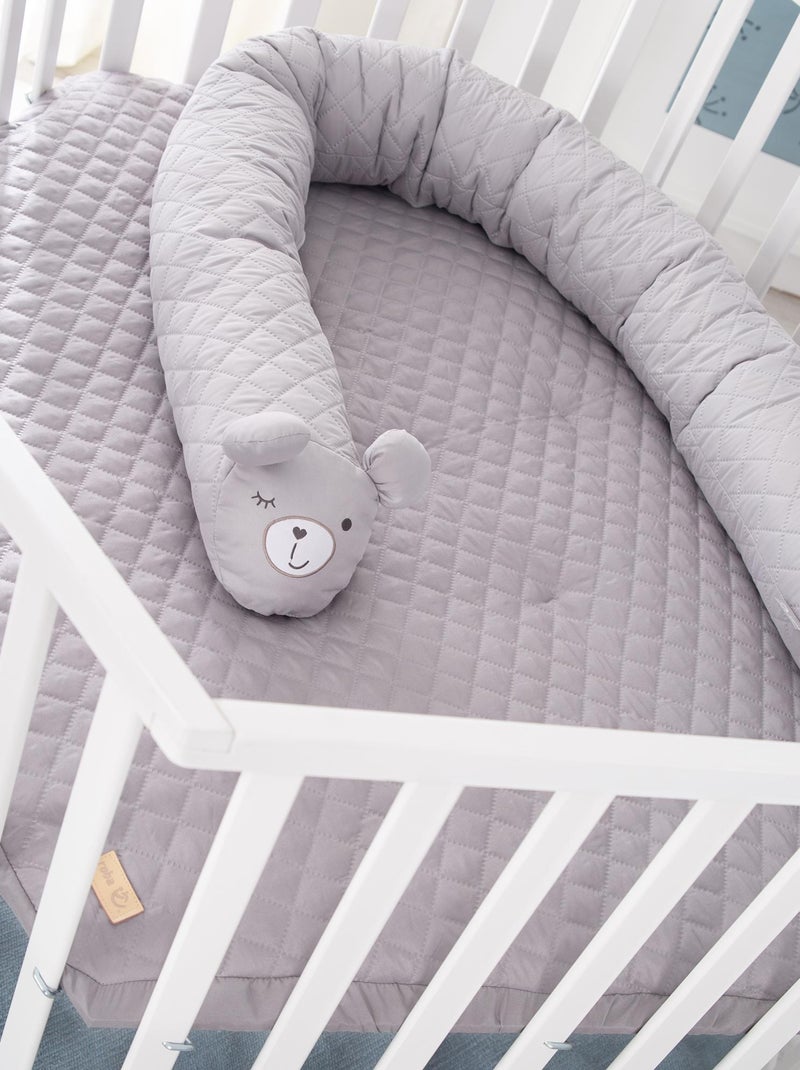 Parc bébé hexagonal en bois avec tapis déperlant et traversin 'roba style' roba Blanc Gris - Kiabi