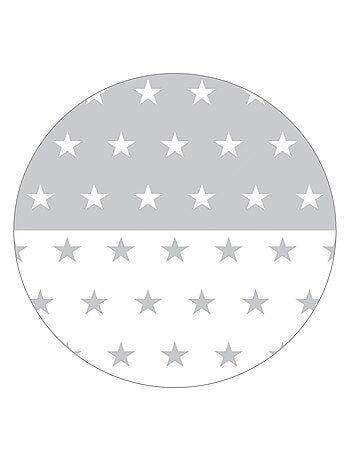 Parc bébé hexagonal en bois + tapis imprimé étoile 'little stars' roba