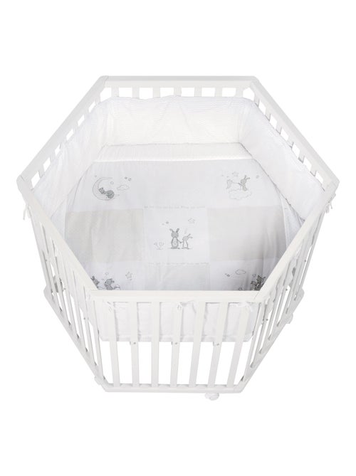 Parc bébé hexagonal en bois + tapis imprimé lapin 'fox & bunny' roba - Kiabi Parc bébé hexagonal en bois + tapis imprimé lapin 'fox & bunny' roba - Kiabi