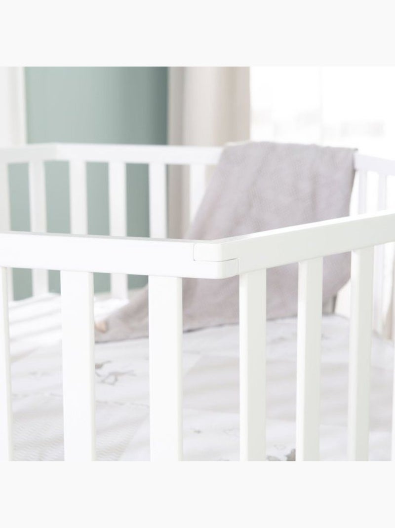 Parc bébé hexagonal en bois + tapis imprimé lapin 'fox & bunny' roba Blanc - Kiabi