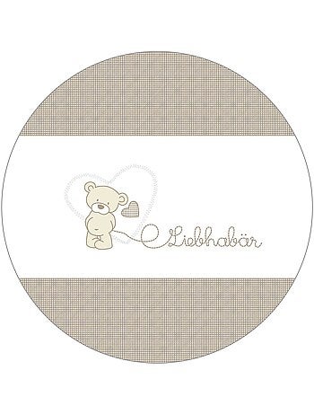 Parc bébé hexagonal en bois + tapis imprimé ourson 'liebhabear' roba