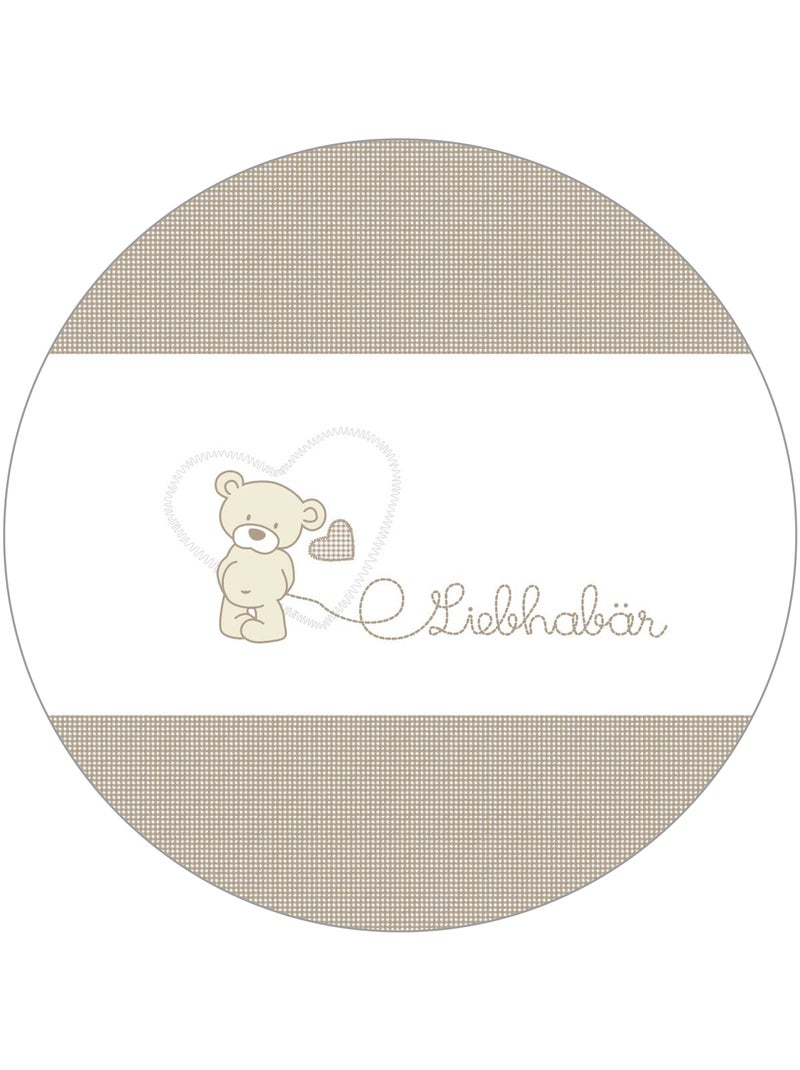 Parc bébé hexagonal en bois + tapis imprimé ourson 'liebhabear' roba Bois naturel - Kiabi
