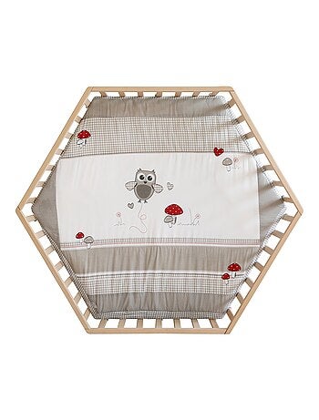 Parc bébé hexagonal minimaliste en bois naturel Adam & Eule Roba