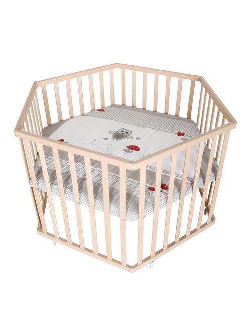 Parc bébé hexagonal minimaliste en bois naturel Adam & Eule Roba - Kiabi Parc bébé hexagonal minimaliste en bois naturel Adam & Eule Roba - Kiabi