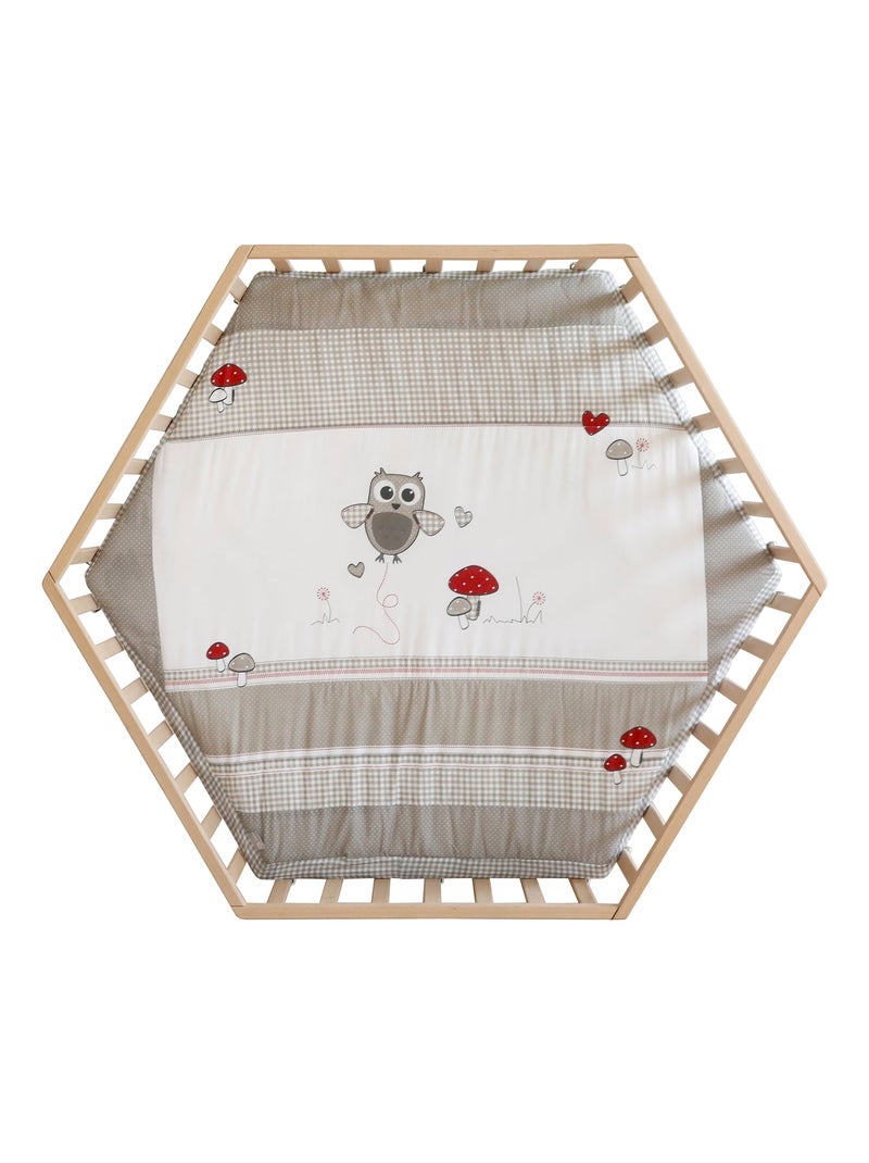Parc bébé hexagonal minimaliste en bois naturel Adam & Eule Roba Beige - Kiabi