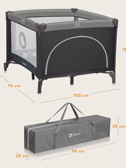 Parc Bébé LIONELO Bonnie - 100x96 cm - Matelas confortable - Roulettes - Sac de transport - Kiabi Parc Bébé LIONELO Bonnie - 100x96 cm - Matelas confortable - Roulettes - Sac de transport - Kiabi
