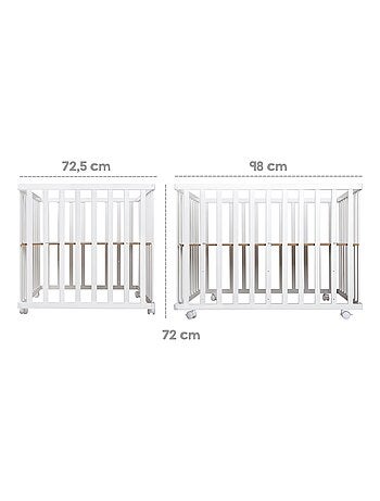 Parc bébé rectangulaire réglable + tapis imprimé étoiles 'sternenzauber' - ROBA