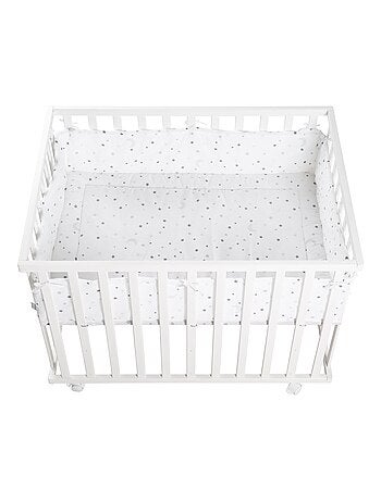 Parc bébé rectangulaire réglable + tapis imprimé étoiles 'sternenzauber' - ROBA