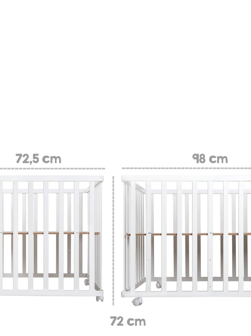 Parc bébé rectangulaire réglable + tapis imprimé étoiles 'sternenzauber' - ROBA Blanc - Kiabi