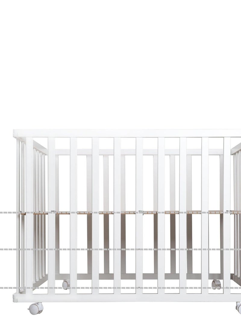 Parc bébé rectangulaire réglable + tapis imprimé étoiles 'sternenzauber' - ROBA Blanc - Kiabi