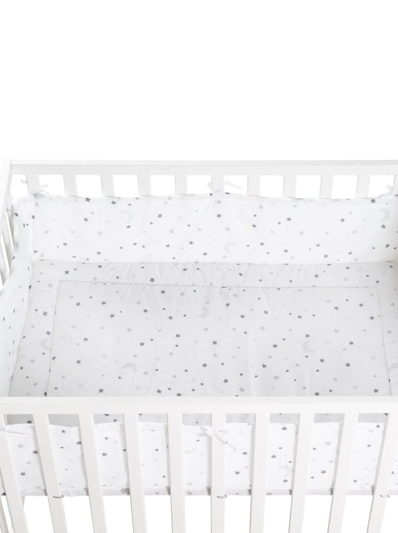 Parc bébé rectangulaire réglable + tapis imprimé étoiles 'sternenzauber' - ROBA Blanc - Kiabi