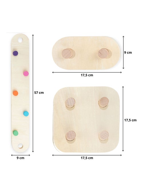 Parcours d'équilibre montessori bois 14 éléments mamabrum - Kiabi Parcours d'équilibre montessori bois 14 éléments mamabrum - Kiabi