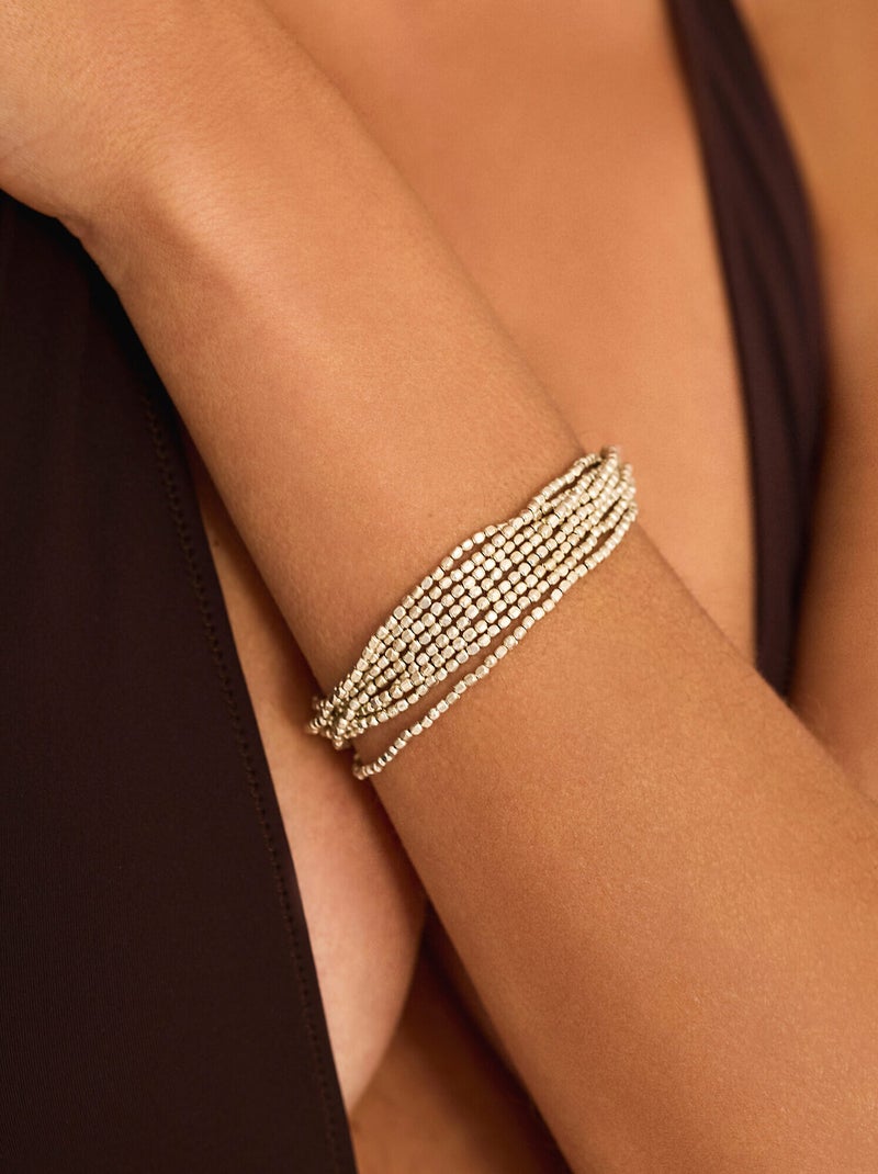 Parelmoer multifilament armband complementos Zilver - Kiabi