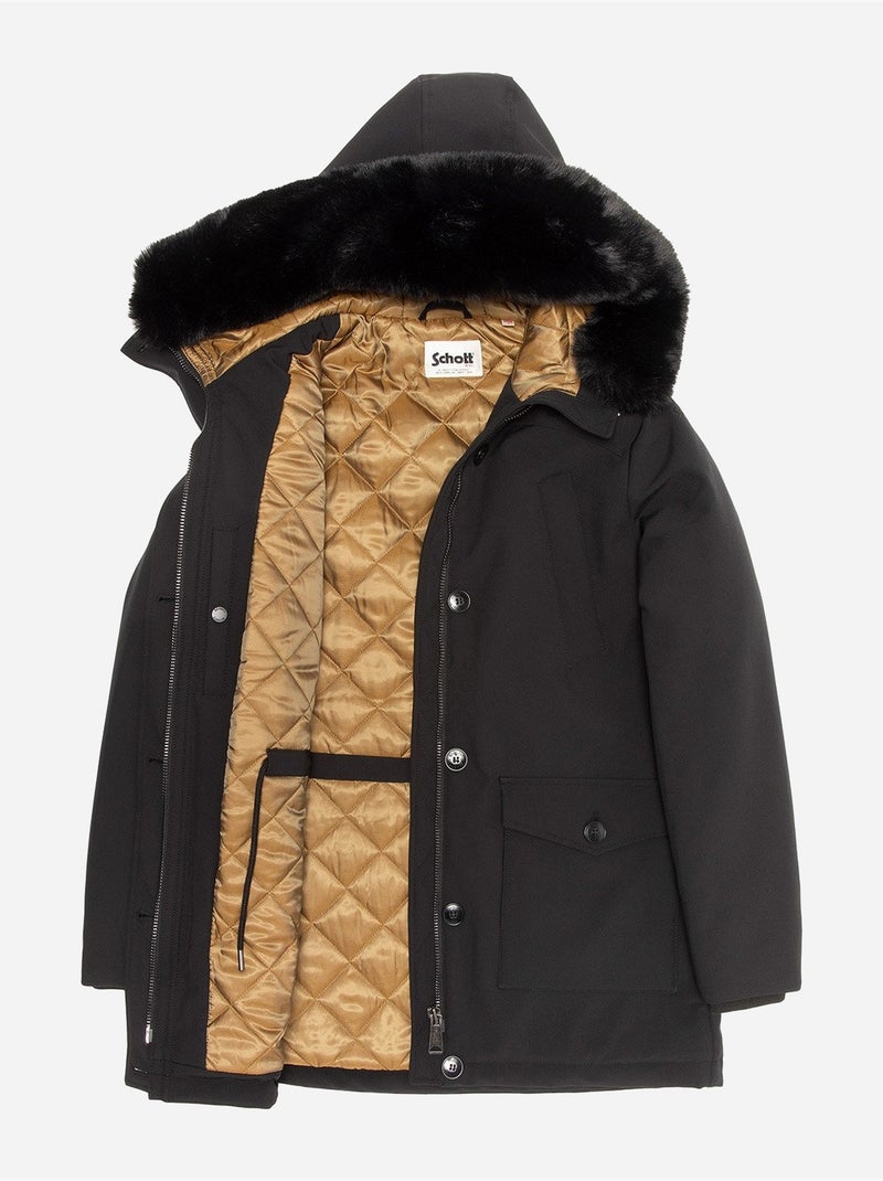 Parka à capuche - schott Noir - Kiabi