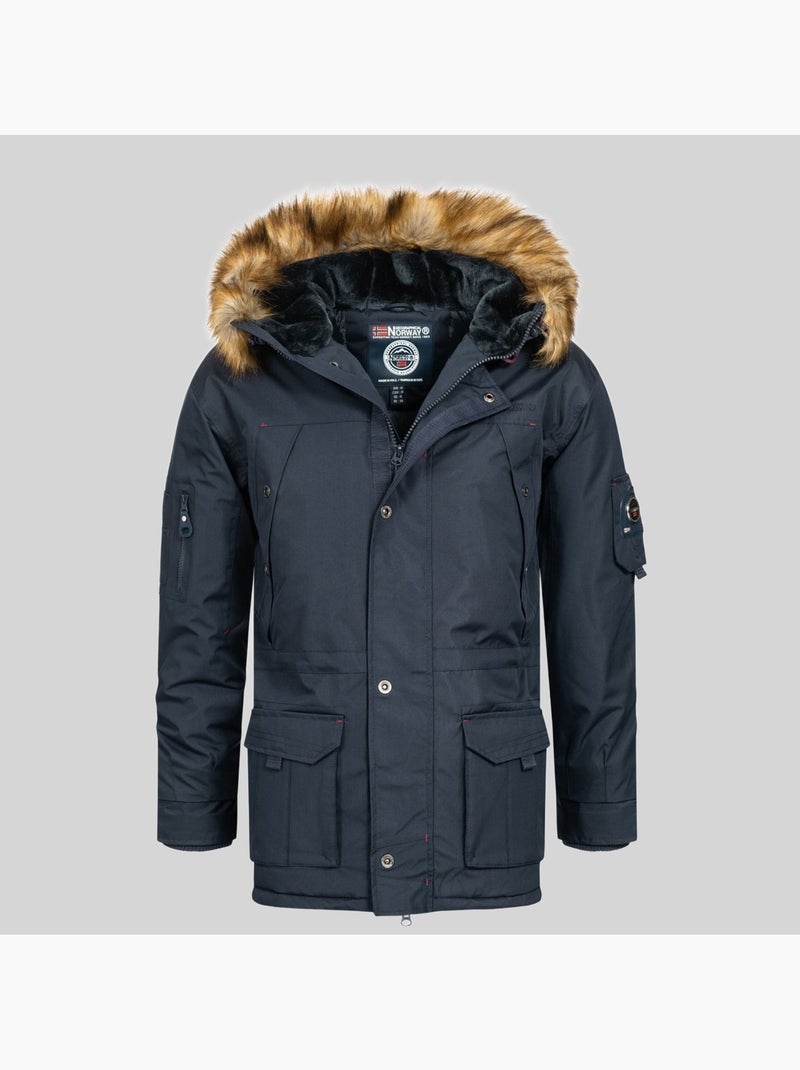 Parka à capuche abiosaure – geographical norway Bleu marine - Kiabi