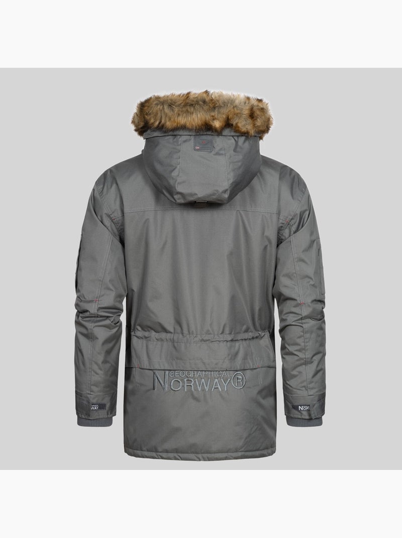 Parka à capuche abiosaure – geographical norway Gris foncé - Kiabi