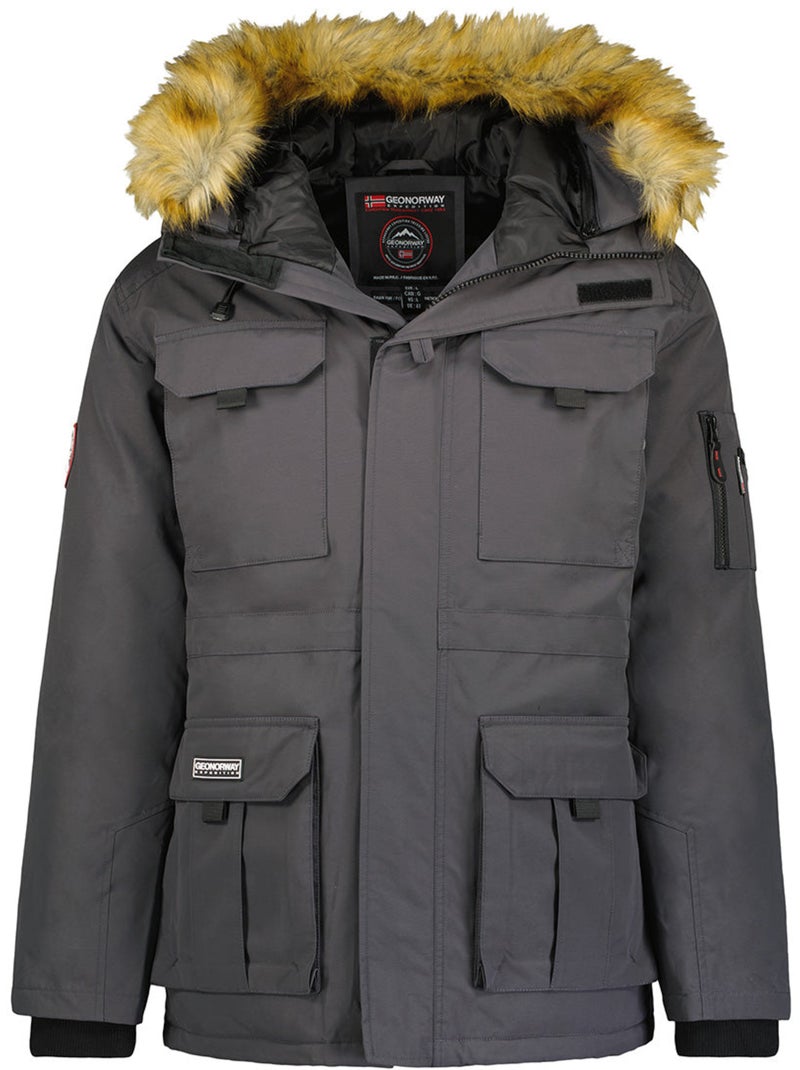 Parka à capuche alpes – geographical norway Gris foncé - Kiabi