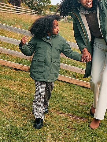 Parka à capuche avec doublure effet moutonnée