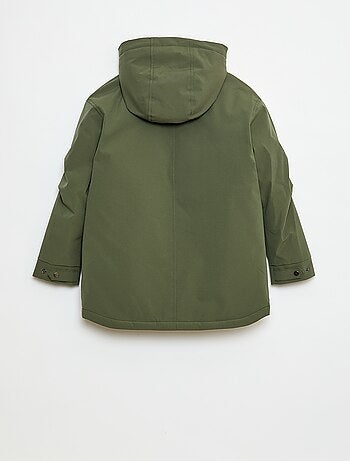 Parka à capuche avec doublure effet moutonnée