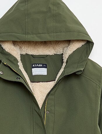 Parka à capuche avec doublure effet moutonnée