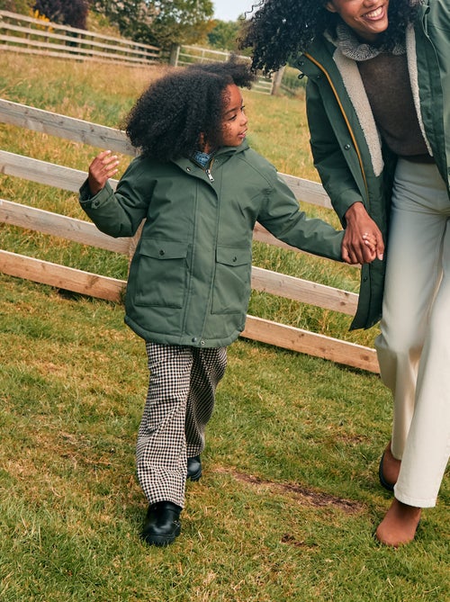 Parka à capuche avec doublure effet moutonnée - Kiabi