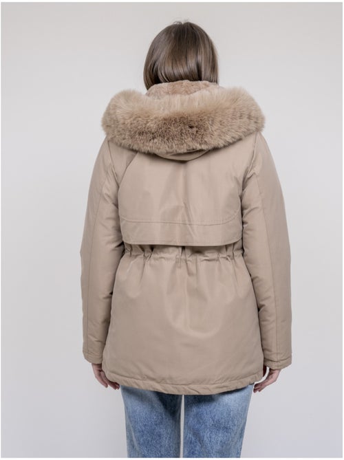 Parka à capuche avec fausse fourrure USMAR - Kiabi