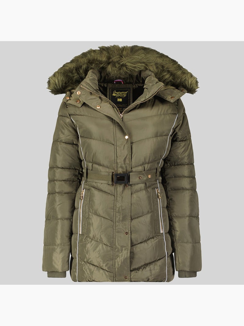Parka à capuche becky – geographical norway Kaki - Kiabi