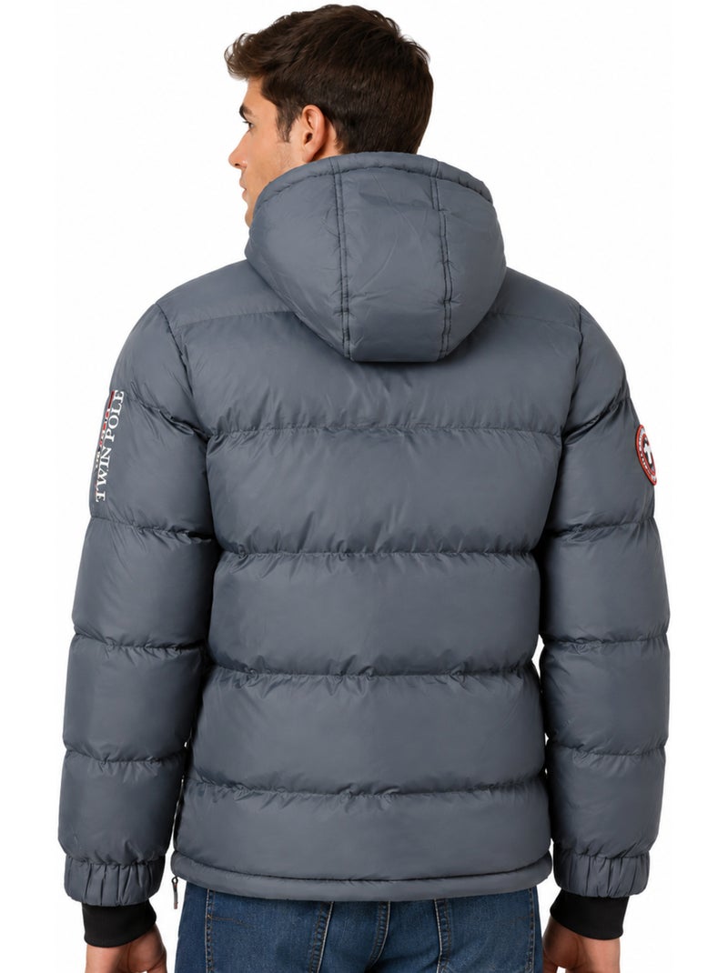 Parka à capuche blokus – geographical norway Gris foncé - Kiabi