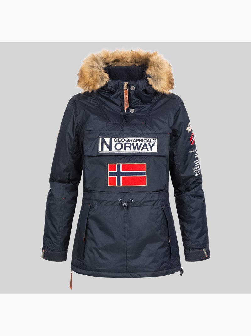 Parka à capuche bridget – geographical norway Bleu marine - Kiabi