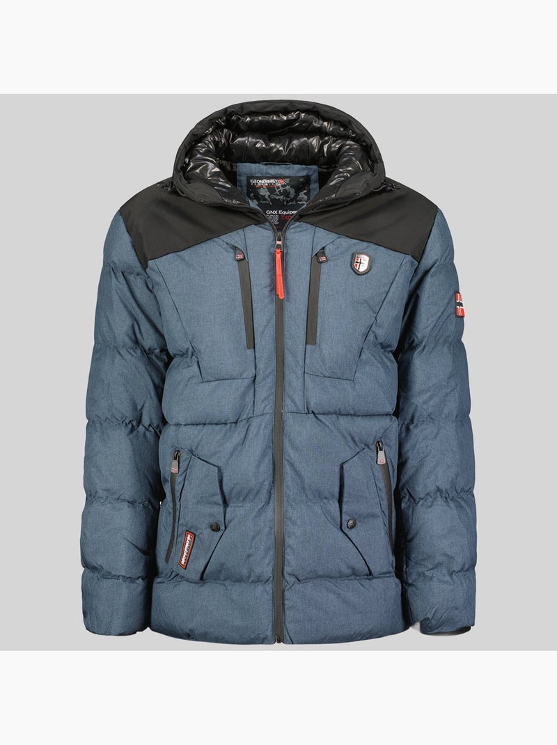 Parka à capuche cashblend – geographical norway Bleu marine - Kiabi