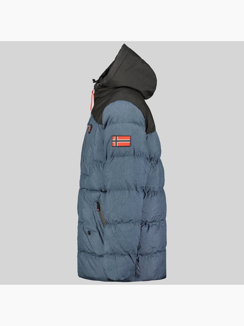 Parka à capuche cashblend – geographical norway Bleu marine - Kiabi