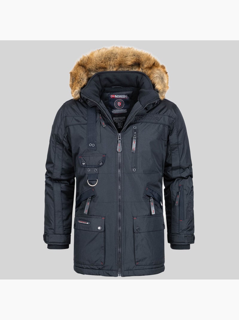 Parka à capuche chirac – geographical norway Bleu marine - Kiabi