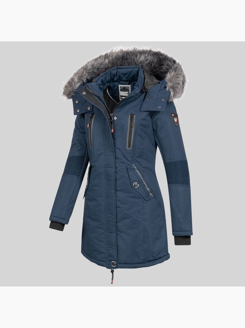 Parka à capuche coraly – geographical norway Bleu marine - Kiabi