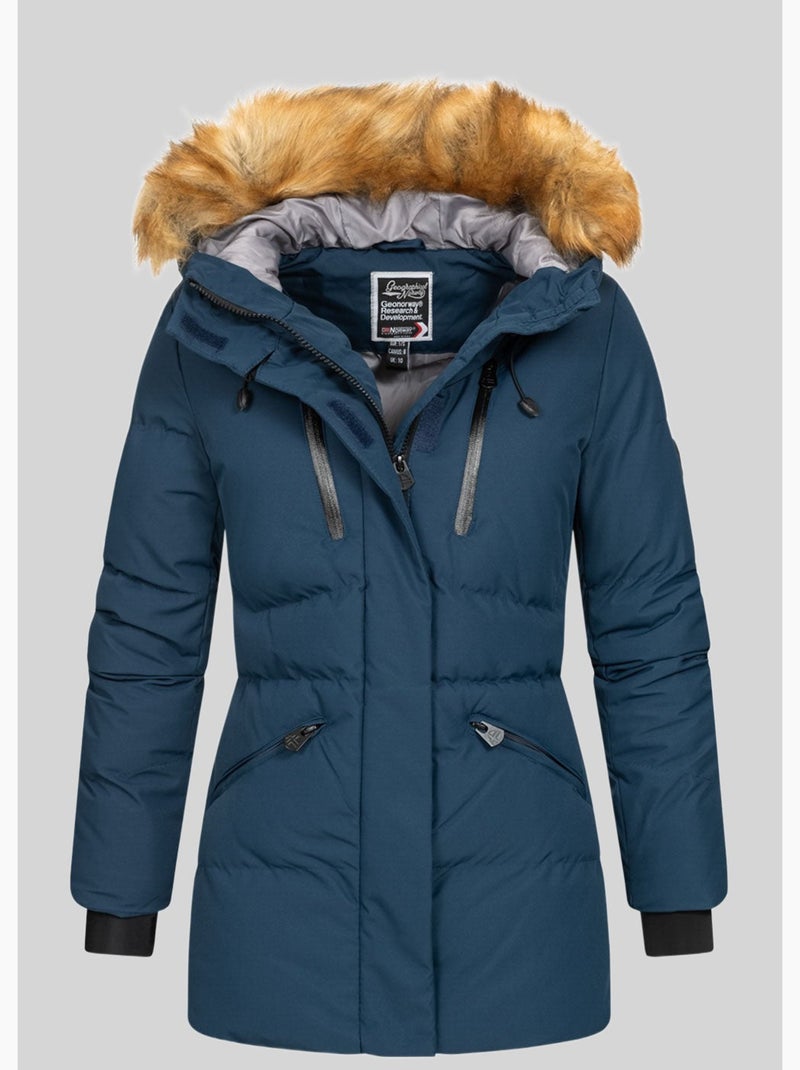 Parka à capuche crown – geographical norway Bleu marine - Kiabi