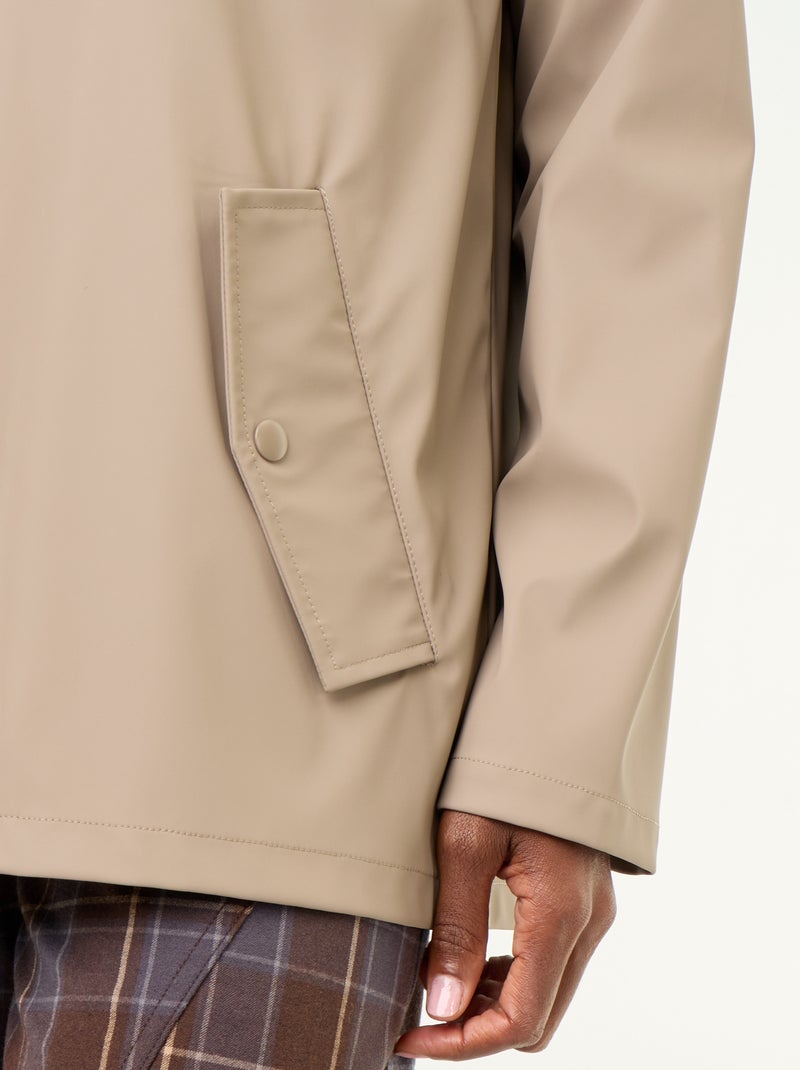 Parka à capuche déperlant Beige - Kiabi
