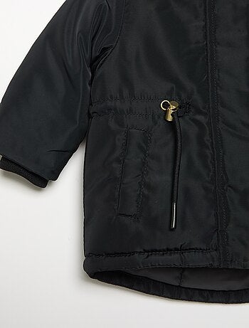 Parka à capuche doublée en fausse fourrure