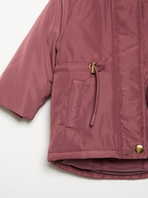 Parka à capuche doublée en fausse fourrure - Kiabi Parka à capuche doublée en fausse fourrure - Kiabi