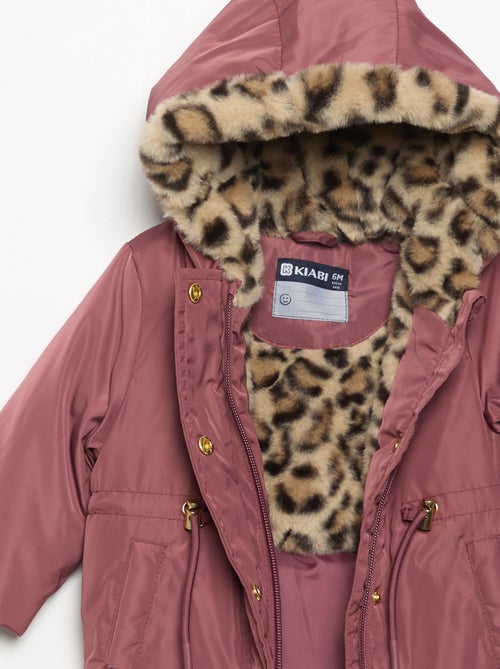 Parka à capuche doublée en fausse fourrure - Kiabi Parka à capuche doublée en fausse fourrure - Kiabi