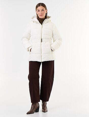Parka à capuche doublée fausse fourrure