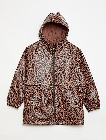 Parka à capuche en caoutchouc
