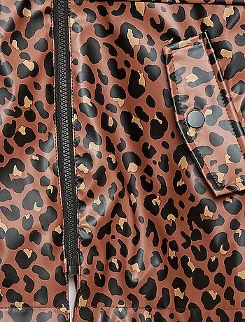 Parka à capuche en caoutchouc