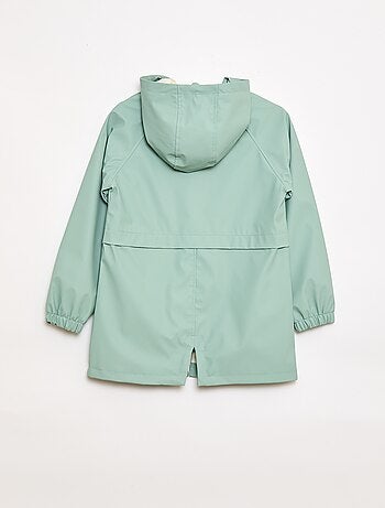 Parka à capuche en caoutchouc