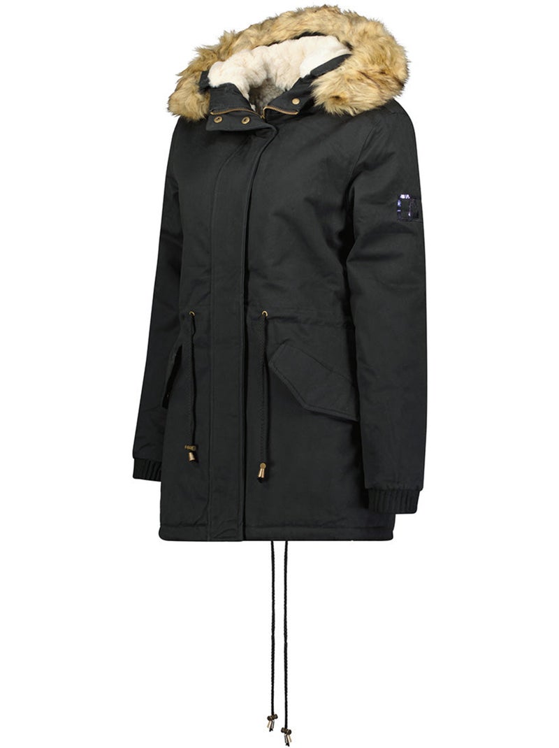 Parka à capuche fausse fourrure ampurieak – canadian peak Noir - Kiabi