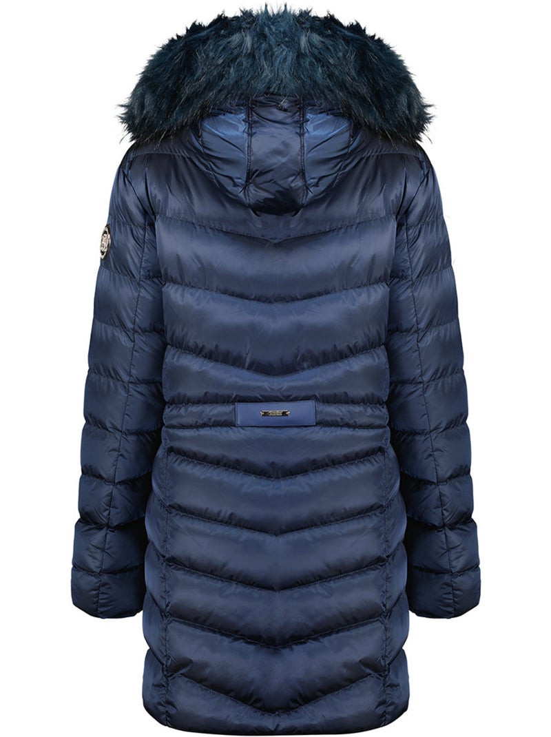 Parka à capuche fausse fourrure civileak – canadian peak Bleu marine - Kiabi