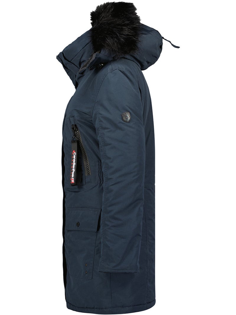 Parka à capuche fausse fourrure corteak – canadian peak Bleu marine - Kiabi