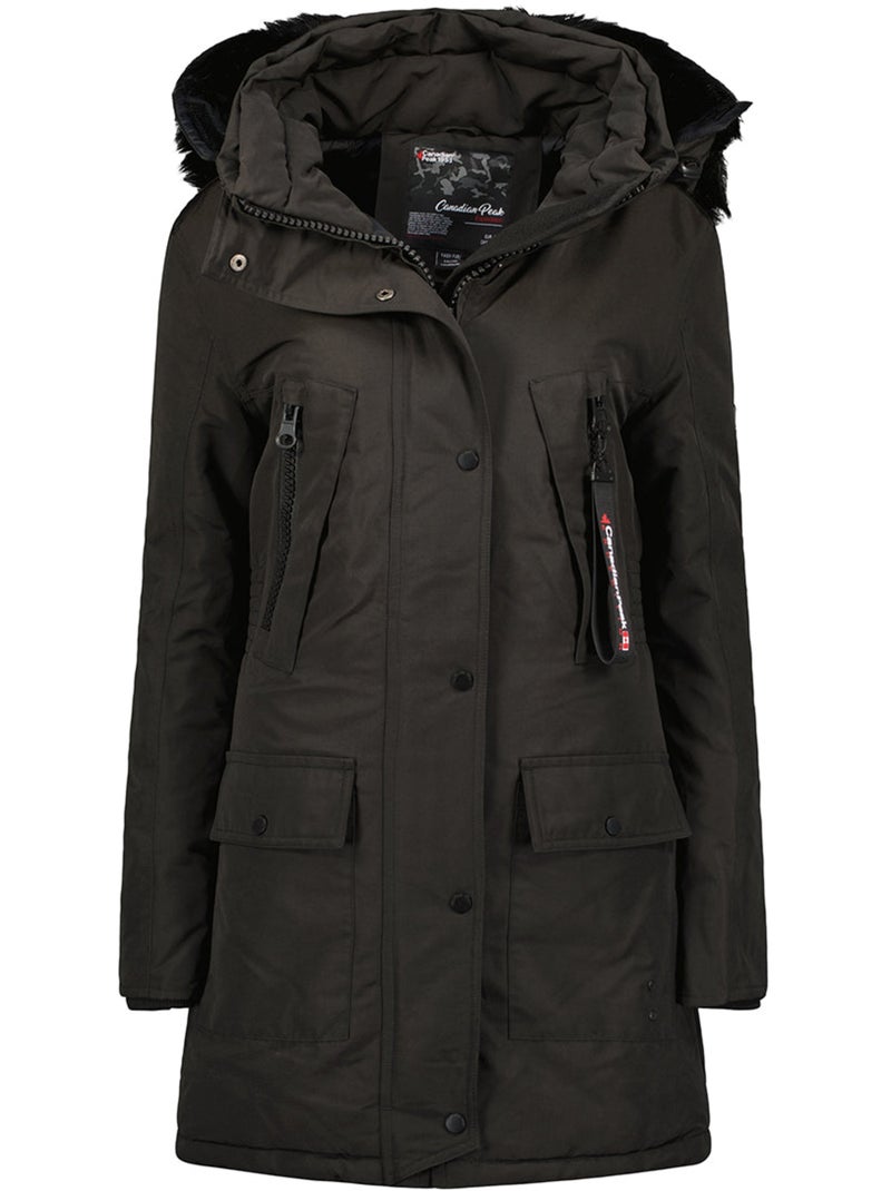 Parka à capuche fausse fourrure corteak – canadian peak Noir - Kiabi