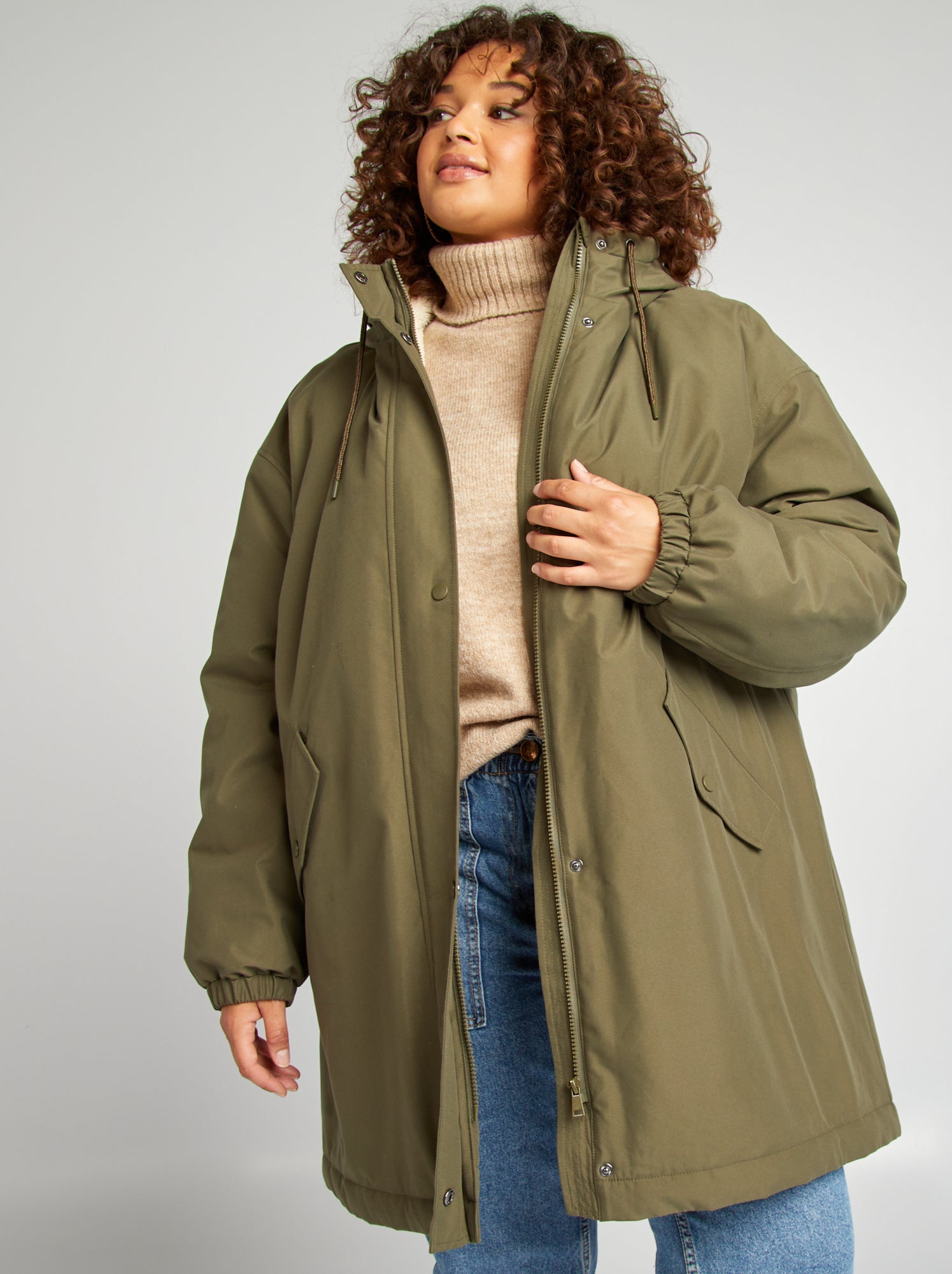 Parka longue fashion femme grande taille